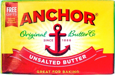 Case of Anchor Unsalted Large Butter Blocks - 16 x 500g